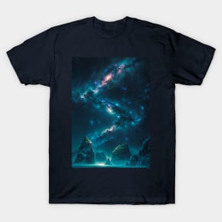 Zig Zag Galaxy in Space T-Shirt